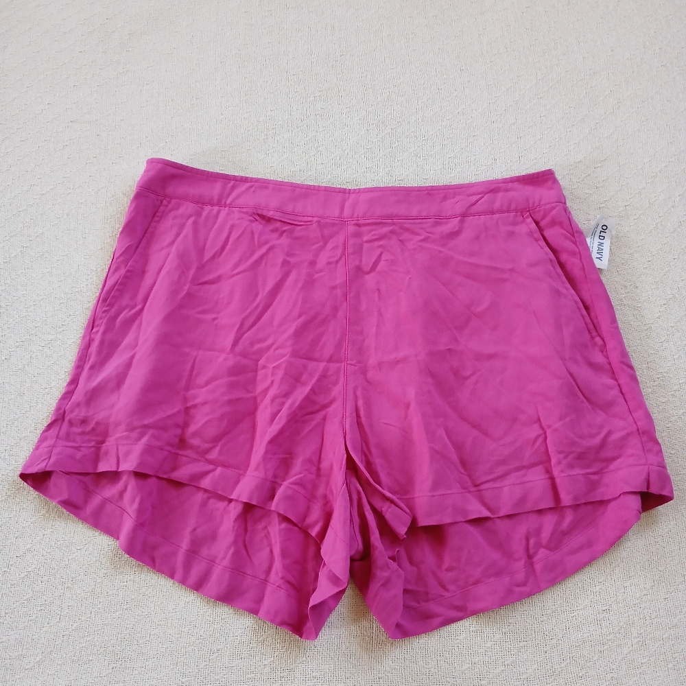old navy high-rise playa shorts pink dragonfruit 4" inseam gorpcore athletic xl